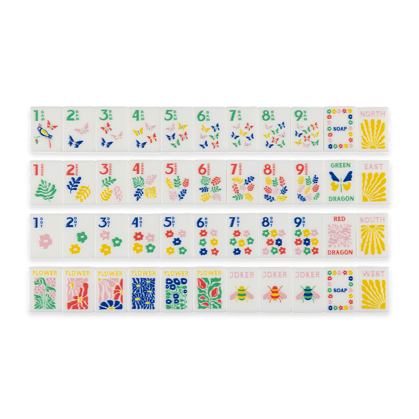 Garden Stamped Travel Tile Set