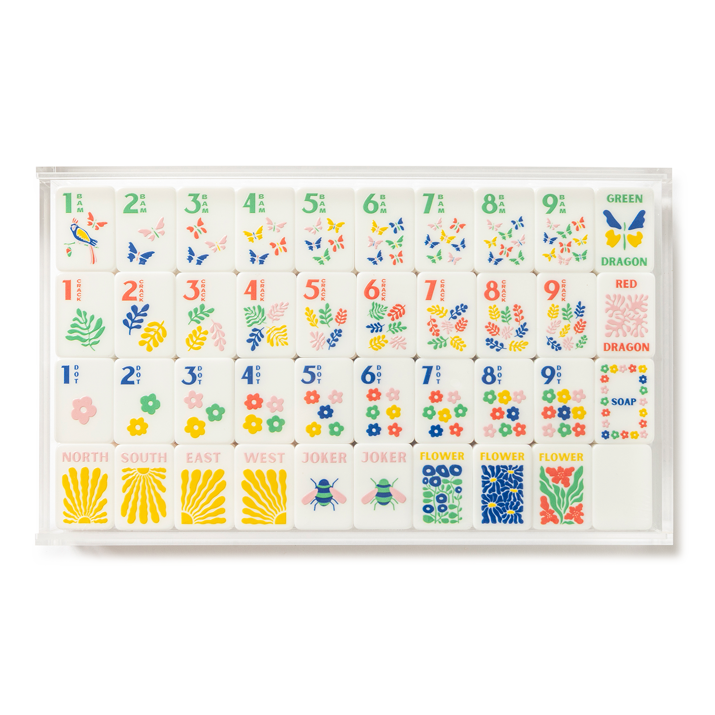 Garden Stamped Acrylic Tile Set