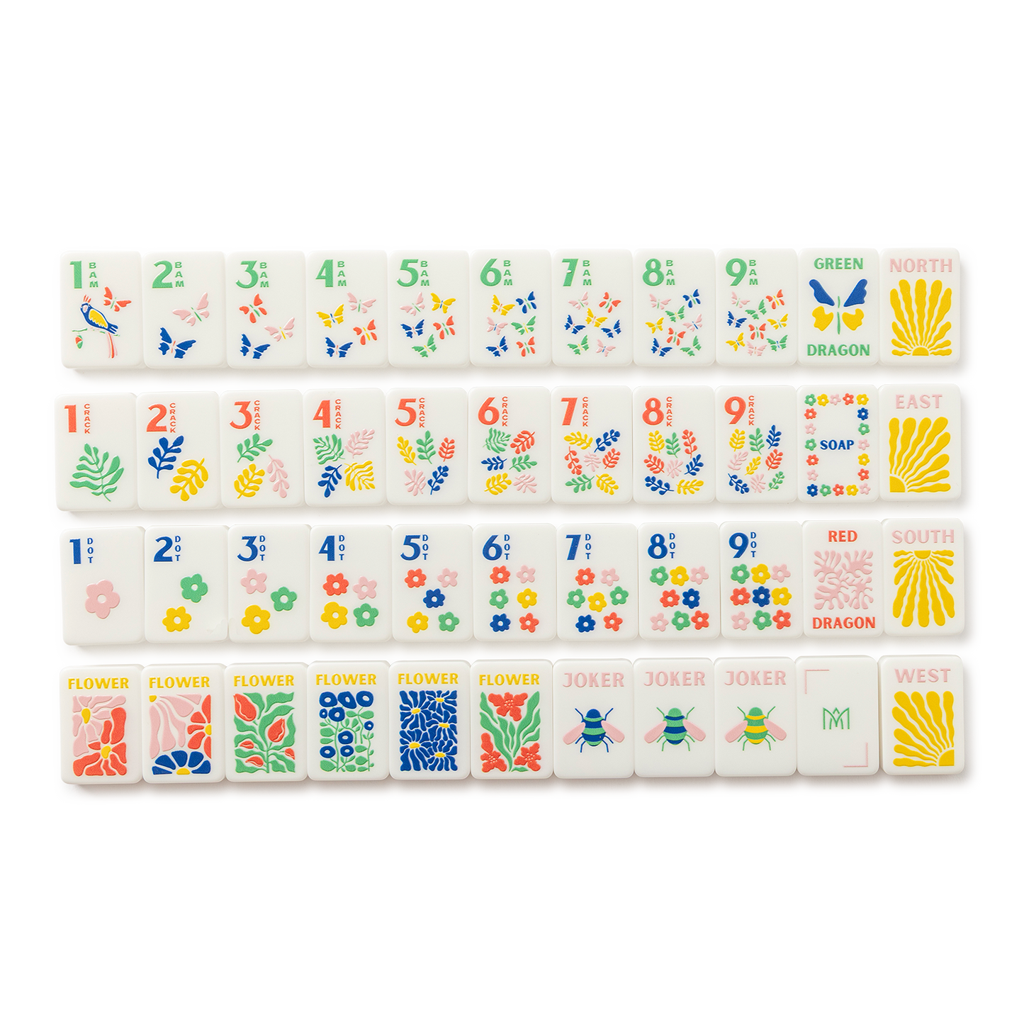 Garden Stamped Acrylic Tile Set