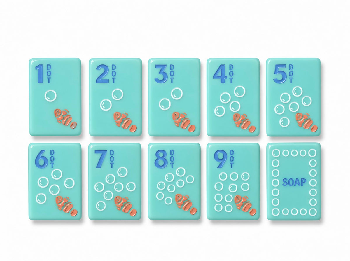 Teal Coastal Signature Mahjong Tile Set