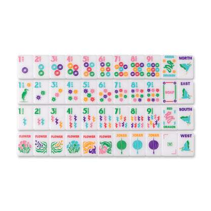 White Signature Mahjong Tile Set
