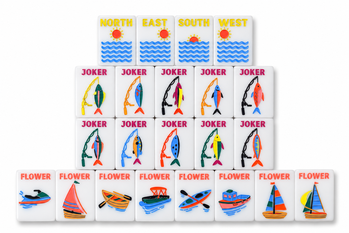 On the Water Signature American Mahjong Tile Set