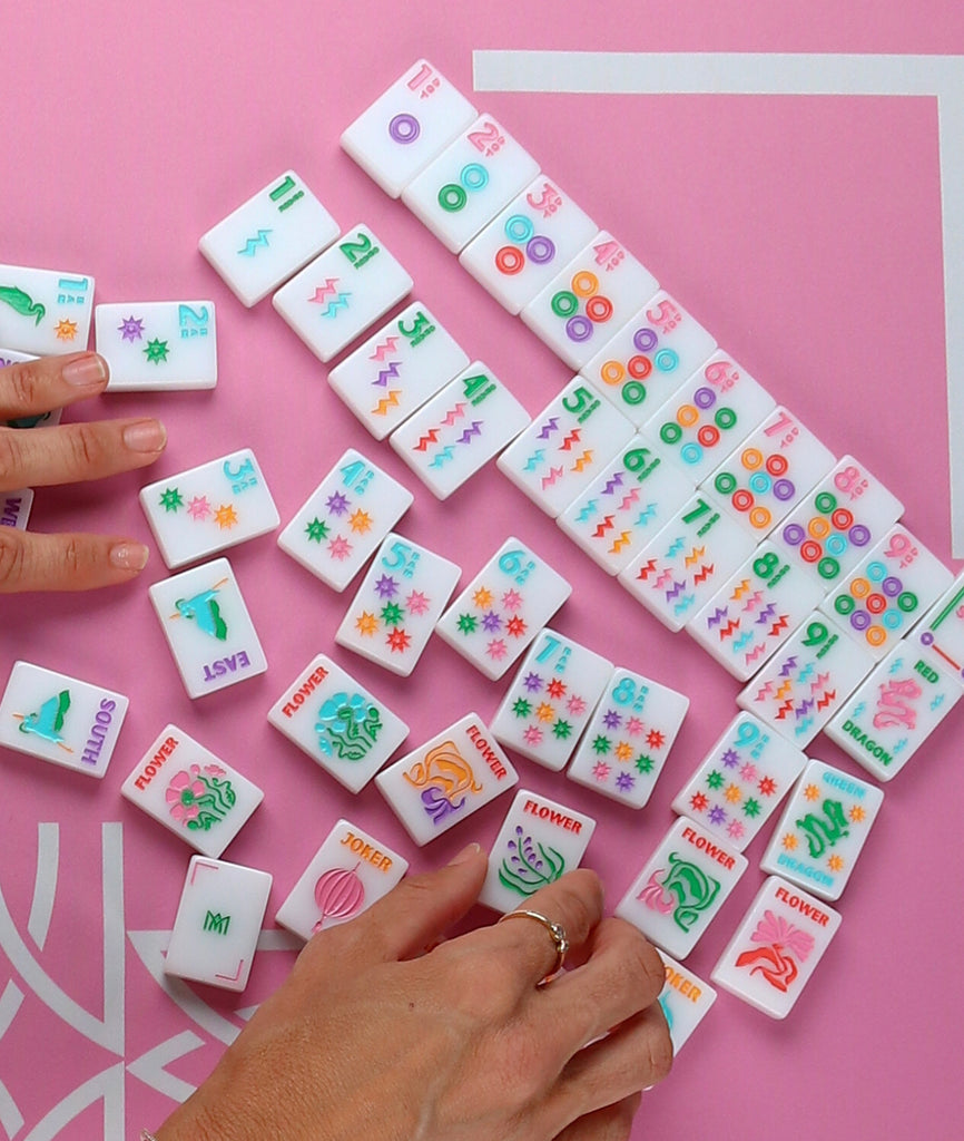 Amahj Line White Multi-Signature Engraved Tile Set