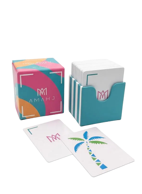 Amahj Mahjong Cards- Pink Coastal