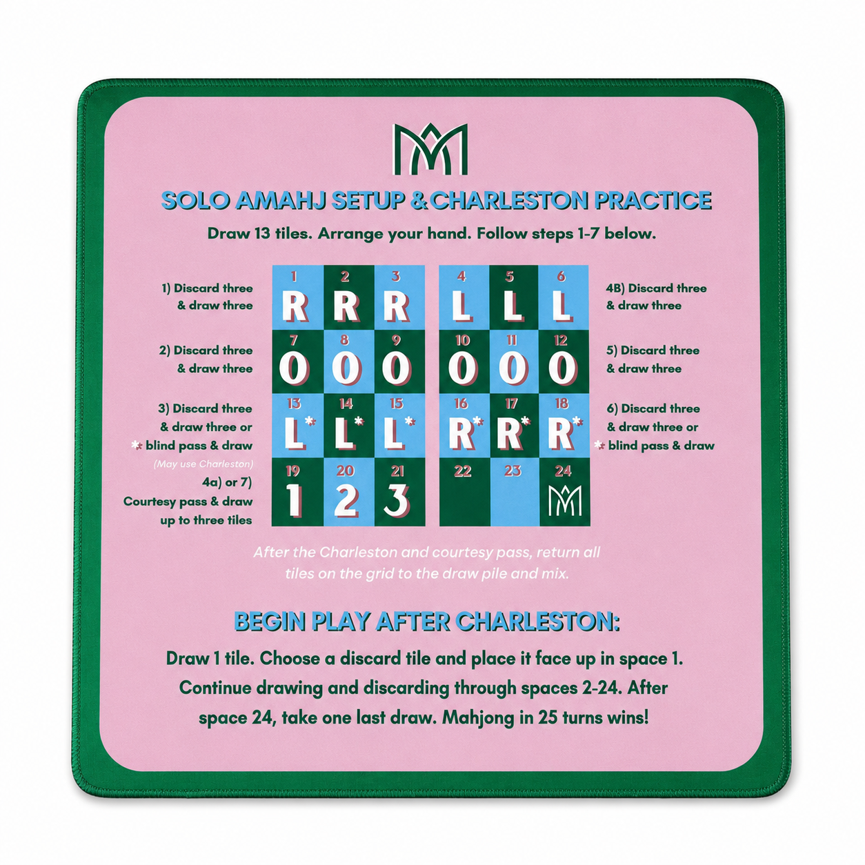 Solo Amahj Mahjong Practice Mat