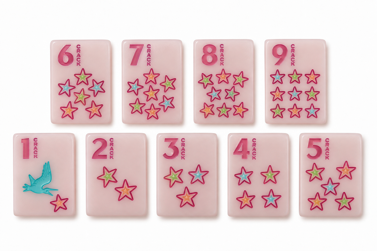 Pink Coastal Signature Mahjong Tile Set