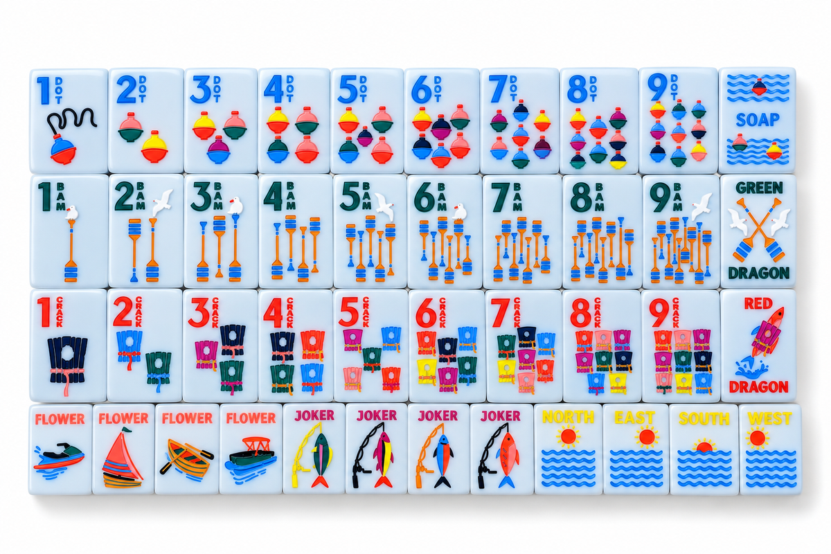 On the Water Signature American Mahjong Tile Set